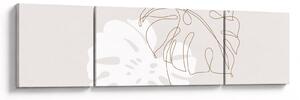 Obraz - Line art monstera N⁰2 (170x50 cm)