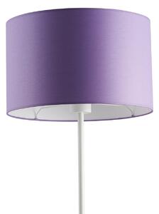 Light for home - Stojací lampa s fialovým stínítkem 10230 "London", 1x60W, E27, Bílá