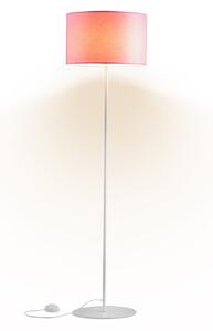 Light for home - Stojací lampa s růžovým stínítkem 10230 "London", 1x60W, E27, Bílá