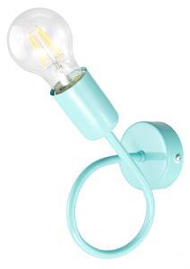 Light for home - Dětské nástěnné světlo MONDO v pastelové tyrkysové barvě 1001/1PT, 1x60W, E27, pastel turkus