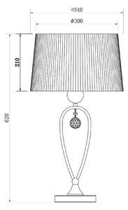 ZUMALINE Stolní lampa BELLO RLT93224-1B