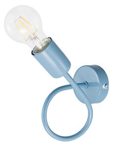 Light for home - Nástěnné moderní kovové světlo v jasné modré pastelové barvě 1001/1PN MONDO, 1xE27/60W,, 1xE27/60W, E27