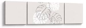 Obraz - Line art monstera N⁰3 (170x50 cm)