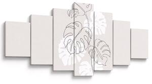 Obraz - Line art monstera N⁰3 (210x100 cm)