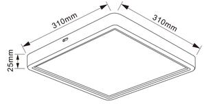 Brilagi - LED Stmív. strop. svítidlo ESTELA SQUARE LED/36W/230V 31x31 cm bílá+DO