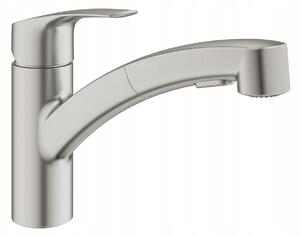 Stojánková kuchyňská baterie Grohe EUROSMART SUPERSTEEL šedá
