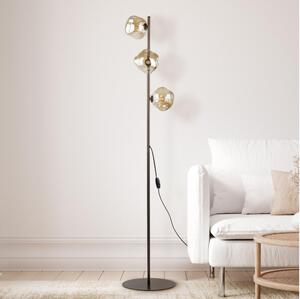 Brilagi - Stojací lampa VULCANO 3xG9/8W/230V bronzová/kouřová béžová