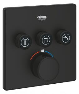 Podomítková vanová a sprchová baterie Grohe Grohtherm, černá