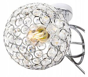 Light for home - Chromové stropní svítidlo v moderním stylu se skleněnými stínidly CRYSTAL 2220/5/C, 5x60W, E27, stříbrná