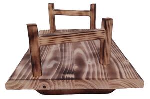 Dekorace Dřevo výrobky Dřevěný podnos s úchyty - 30 x 20 x 12 cm