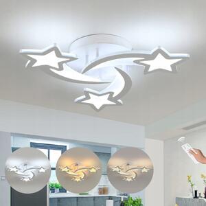 Stropní svítidlo LED bílé moderní do ložnice stmívatelné + dálkové ovládání 30W
