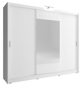 Třídveřová šatní skříň 250 cm WESTON - bílá