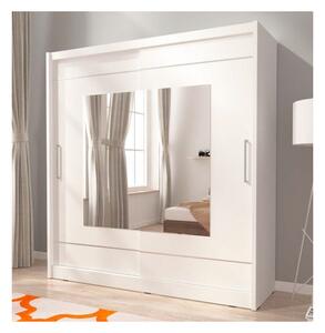 Šatní skříň se zrcadlem 180 cm MARVAN 9 - bílá