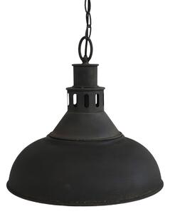 Černé antik kovové závěsné světlo Factory - Ø36*32cm