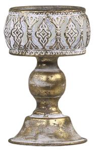 Bronzový antik kovový svícen Vire s patinou - Ø 9*14 cm