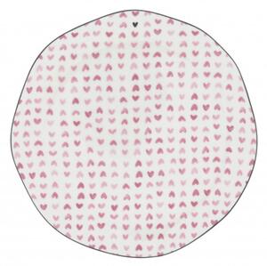 Talíř Rose Hearts all over, růžová, 23cm Bastion Collections LI-BREAKFAST-010-RO
