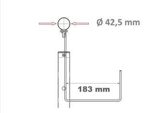 Držák květinového truhlíku na zábradlí pro madlo pr. 42,5 mm - nerez