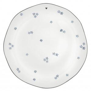 Talíř Blue Daisies, modrá, 23cm Bastion Collections LI-BREAKFAST-009-IB