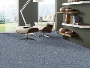 Breno Metrážový koberec DURBAN 77, šíře role 500 cm, Modrá