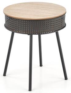 Přístavný stolek ERIS černá/přírodní