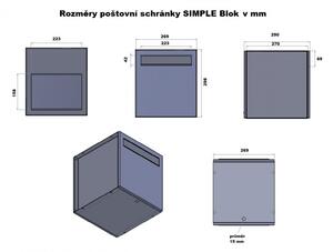 Poštovní schránka SIMPLE BLOCK 20 - bez zvonku a jmenovky
