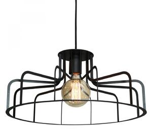 Light for home - Závěsné svítidlo na lanku s kovovým stínítkem 50106 "PAUK", 1x60W, E27, Černá
