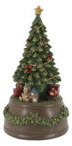 Hudební skříňka Cherry Noël Tree s vánočním stromečkem – Ø 10*19 cm - Chic Antique