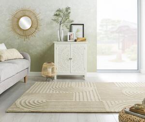 Béžový vlněný koberec 200x290 cm Zen Garden – Flair Rugs