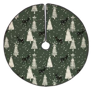 Bavlněný koberec pod vánoční stromeček Butter Kings Deer in the Forest, ø 130 cm