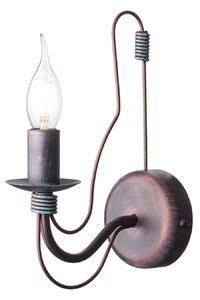 Light for home - Kovové klasické nástěnné svítidlo Retro 30301 "Isabella", 1x40W, E14, černá, měď