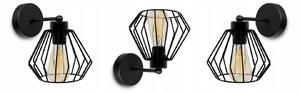 Light for home - Industriální nástěnné svítidlo s kovovým stínítkem NUVOLA 2034/K LH029, E27, Černá
