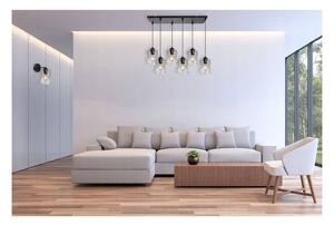 Light for home - Nástěnné svítidlo ve stylu Art-Deco se skleněným stínidlem NIKI 2196/K, E27, Černá