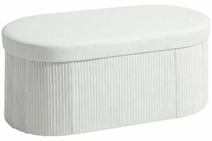 Skládací úložná lavice HOMCOM 76 × 38 × 35 cm – polstrované sedadlo se sametovým vzhledem a víkem, úložný taburet pro obývací pokoj, předsíň i ložnici
