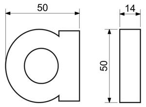 Domovní číslo - a, ANTRACIT 3D, 100 mm RICHTER CZECH RN.100LV.A.AL.AM.3D