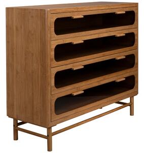 Hnědá dřevěná komoda DUTCHBONE CAROUN 105 x 38 cm