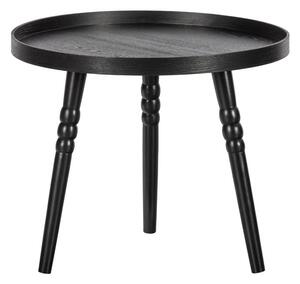 Černý odkládací stolek WOOOD Ponto, ø 55 cm