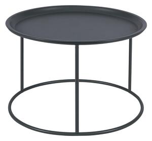 Tmavě šedý konferenční stolek WOOOD Ivar, ø 56 cm