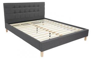 Čalouněná postel bez matrace 160x200 cm NEWARK - šedá