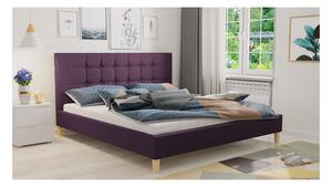 Čalouněná postel bez matrace 140x200 cm NEWARK - fialová