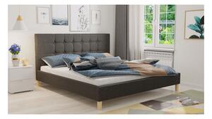 Čalouněná postel bez matrace 140x200 cm NEWARK - šedá