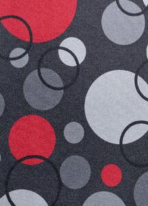 Breno Metrážový koberec EXPO NEW 97, šíře role 400 cm, Šedá, Červená, Vícebarevné
