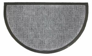 HOME ELEMENTS Gumová rohožka půlkruh šedá, 45 x 75 cm