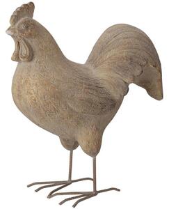 Zahradní figurka z hořčíkové pryskyřice Chicken, 40 cm, béžová