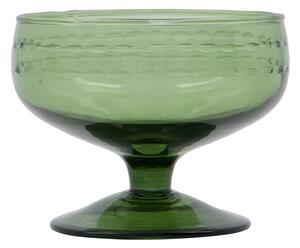 Skleněný pohár na deserty Vintage Green