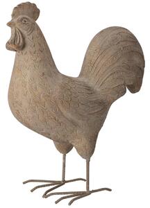 Zahradní figurka z hořčíkové pryskyřice Chicken 2, 40 cm, béžová