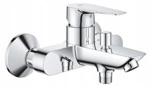 Nástěnná vanová baterie páková Grohe Bauedge stříbrná