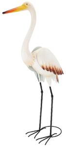 Zahradní kovová figurka Crane, 87 cm, vícebarevná