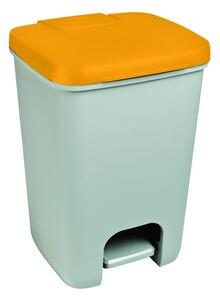 Šedo-oranžový odpadkový koš Curver Essentials, 20 l
