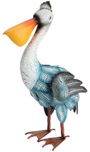 Zahradní kovová figurka Pelican, 41 cm, vícebarevná