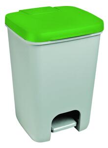 Šedo-zelený odpadkový koš Curver Essentials, 20 l